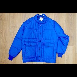 BLUE COZY PUFFER JACKET / Men’s M 40-42